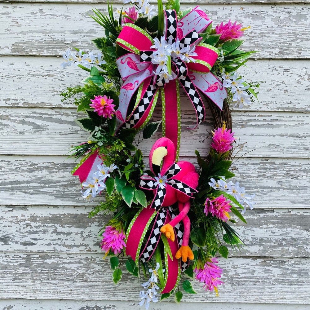 Flamingo Wreath